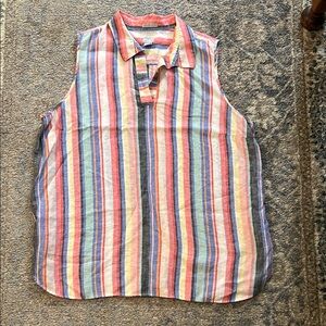 Chico's Multicolor Striped Sleeveless Women’s Shirt